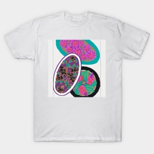 4 Motifs en couleur T-Shirt